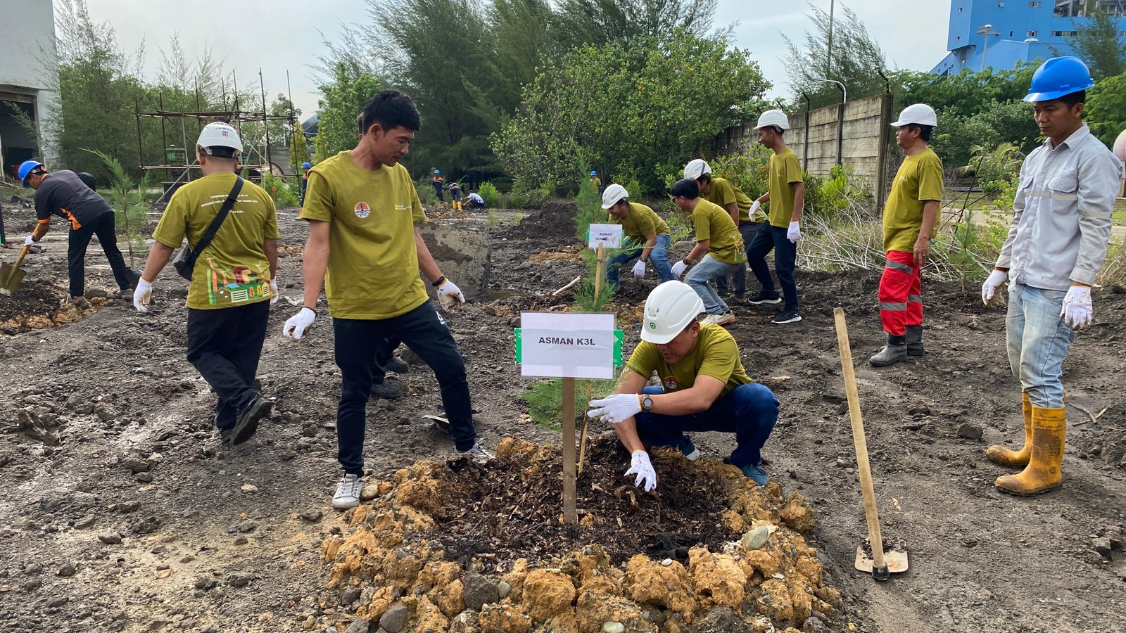 Kegiatan Penghijauan di Area Sekitar Pangkalan Susu PGU